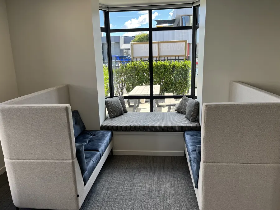 Sunny casual meeting space